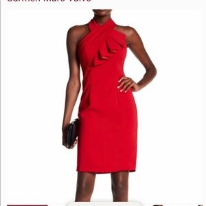 Carmen Marc Valvo Infusion Wrap Front Shift Dress♥️